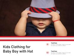 Kids clothing for baby boy with hat