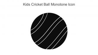 Kids Cricket Ball Monotone Icon In Powerpoint Pptx Png And Editable Eps Format