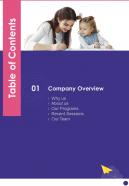 Kids Day Care Proposal Table Of Contents One Pager Sample Example Document
