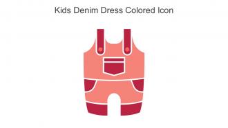 Kids Denim Dress Colored Icon In Powerpoint Pptx Png And Editable Eps Format