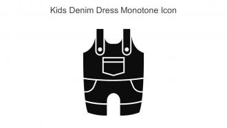 Kids Denim Dress Monotone Icon In Powerpoint Pptx Png And Editable Eps Format
