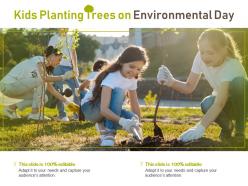 Kids planting trees on environmental day