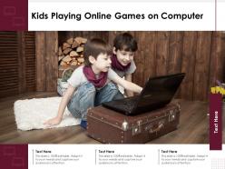 Kids playing online games on computer
