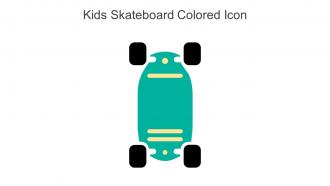 Kids Skateboard Colored Icon In Powerpoint Pptx Png And Editable Eps Format