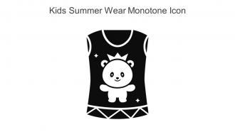 Kids Summer Wear Monotone Icon In Powerpoint Pptx Png And Editable Eps Format