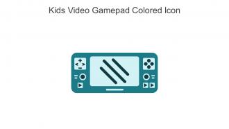 Kids Video Gamepad Colored Icon In Powerpoint Pptx Png And Editable Eps Format