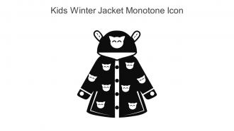 Kids Winter Jacket Monotone Icon In Powerpoint Pptx Png And Editable Eps Format