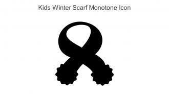 Kids Winter Scarf Monotone Icon In Powerpoint Pptx Png And Editable Eps Format