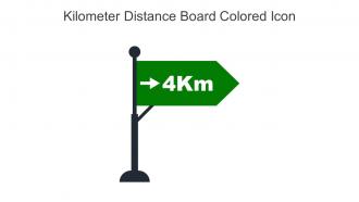 Kilometer Distance Board Colored Icon In Powerpoint Pptx Png And Editable Eps Format