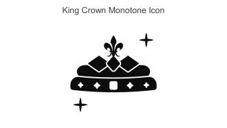 King Crown Monotone Icon In Powerpoint Pptx Png And Editable Eps Format