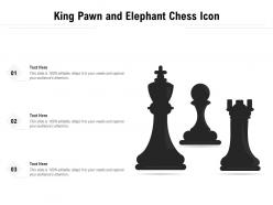 King pawn and elephant chess icon