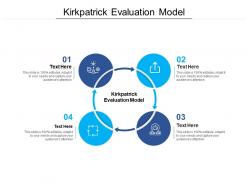 Kirkpatrick evaluation model ppt powerpoint presentation icon background designs cpb