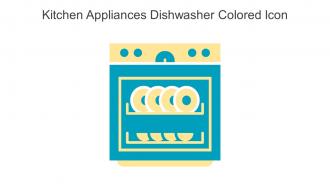 Kitchen Appliances Dishwasher Colored Icon In Powerpoint Pptx Png And Editable Eps Format