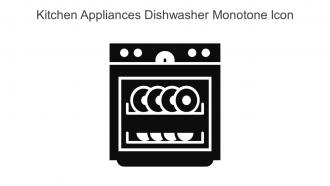 Kitchen Appliances Dishwasher Monotone Icon In Powerpoint Pptx Png And Editable Eps Format
