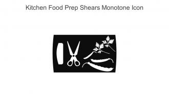 Kitchen Food Prep Shears Monotone Icon In Powerpoint Pptx Png And Editable Eps Format