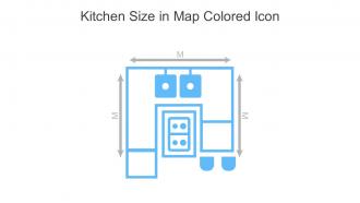 Kitchen Size In Map Colored Icon In Powerpoint Pptx Png And Editable Eps Format