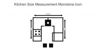 Kitchen Size Measurement Monotone Icon In Powerpoint Pptx Png And Editable Eps Format