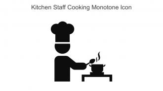 Kitchen Staff Cooking Monotone Icon In Powerpoint Pptx Png And Editable Eps Format