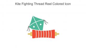 Kite Fighting Thread Reel Colored Icon In Powerpoint Pptx Png And Editable Eps Format