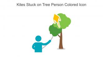 Kites Stuck On Tree Person Colored Icon In Powerpoint Pptx Png And Editable Eps Format