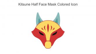 Kitsune Half Face Mask Colored Icon In Powerpoint Pptx Png And Editable Eps Format
