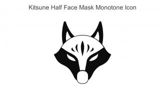 Kitsune Half Face Mask Monotone Icon In Powerpoint Pptx Png And Editable Eps Format