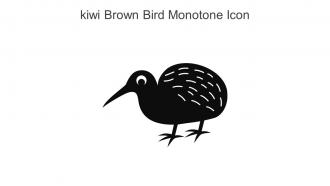 Kiwi Brown Bird Monotone Icon In Powerpoint Pptx Png And Editable Eps Format