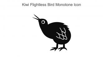 Kiwi Flightless Bird Monotone Icon In Powerpoint Pptx Png And Editable Eps Format