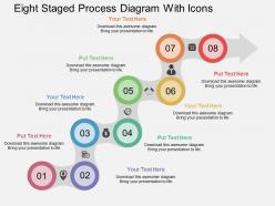 Kk eight staged process diagram with icons flat powerpoint design