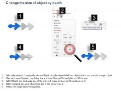 Kk three staged linear arrow process diagram powerpoint template