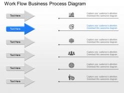 Km work flow business process diagram powerpoint template