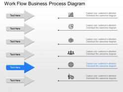 Km work flow business process diagram powerpoint template