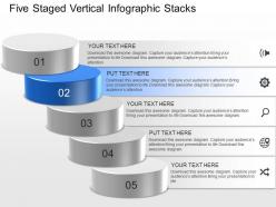 Kn five staged vertical infographic stacks powerpoint template