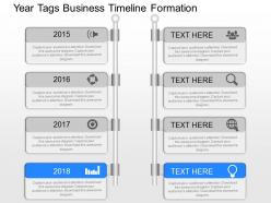 Kn year tags business timeline formation powerpoint template