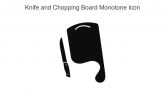 Knife And Chopping Board Monotone Icon In Powerpoint Pptx Png And Editable Eps Format