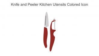 Knife And Peeler Kitchen Utensils Colored Icon In Powerpoint Pptx Png And Editable Eps Format