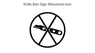 Knife Ban Sign Monotone Icon In Powerpoint Pptx Png And Editable Eps Format