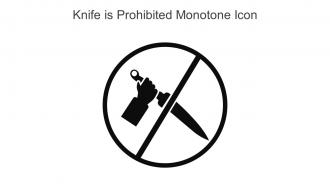 Knife Is Prohibited Monotone Icon In Powerpoint Pptx Png And Editable Eps Format