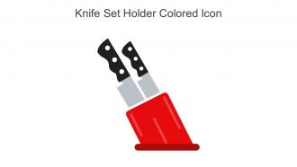 Knife Set Holder Colored Icon In Powerpoint Pptx Png And Editable Eps Format