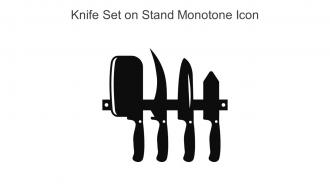 Knife Set On Stand Monotone Icon In Powerpoint Pptx Png And Editable Eps Format