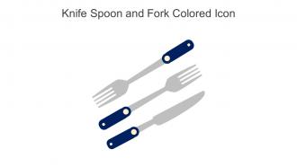 Knife Spoon And Fork Colored Icon In Powerpoint Pptx Png And Editable Eps Format
