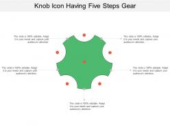 Knob icon having five steps gear