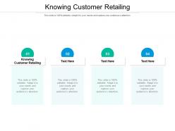Knowing customer retailing ppt powerpoint presentation inspiration example cpb
