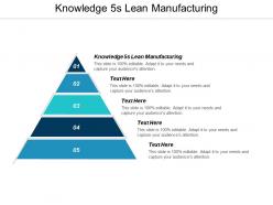 Knowledge 5s lean manufacturing ppt powerpoint presentation infographic template structure cpb