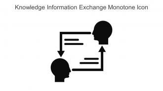 Knowledge Information Exchange Monotone Icon In Powerpoint Pptx Png And Editable Eps Format