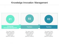 Knowledge innovation management ppt powerpoint presentation slide cpb
