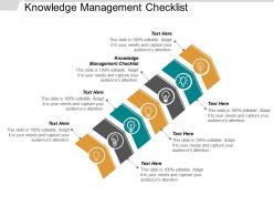 Knowledge management checklist ppt powerpoint presentation pictures good cpb