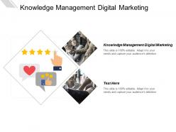 Knowledge management digital marketing ppt powerpoint presentation outline design templates cpb