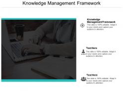 Knowledge management framework ppt powerpoint presentation model clipart cpb