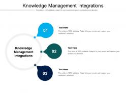 Knowledge management integrations ppt powerpoint presentation model samples cpb
